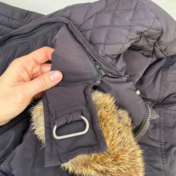 Hugo Boss Orange Belted Puffer Coat with real fur hood - Picture 9 of 16